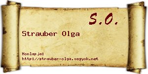 Strauber Olga névjegykártya